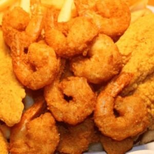 1fish fillet & 2 whole wings